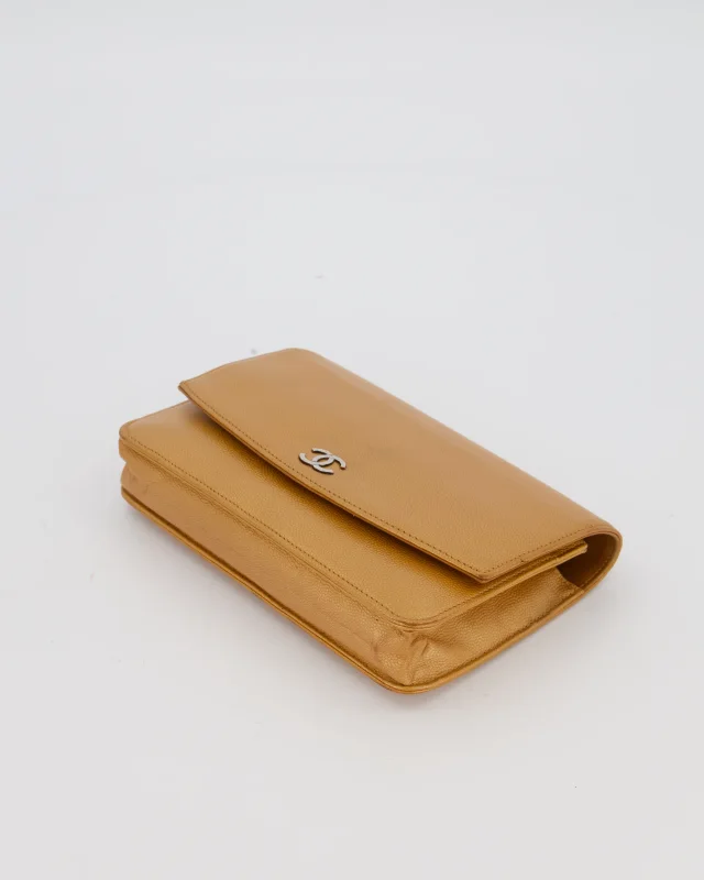 Chanel Gold Wallet on Chain Bag in Gold Caviar leather from Sellier, photo 21 of 22