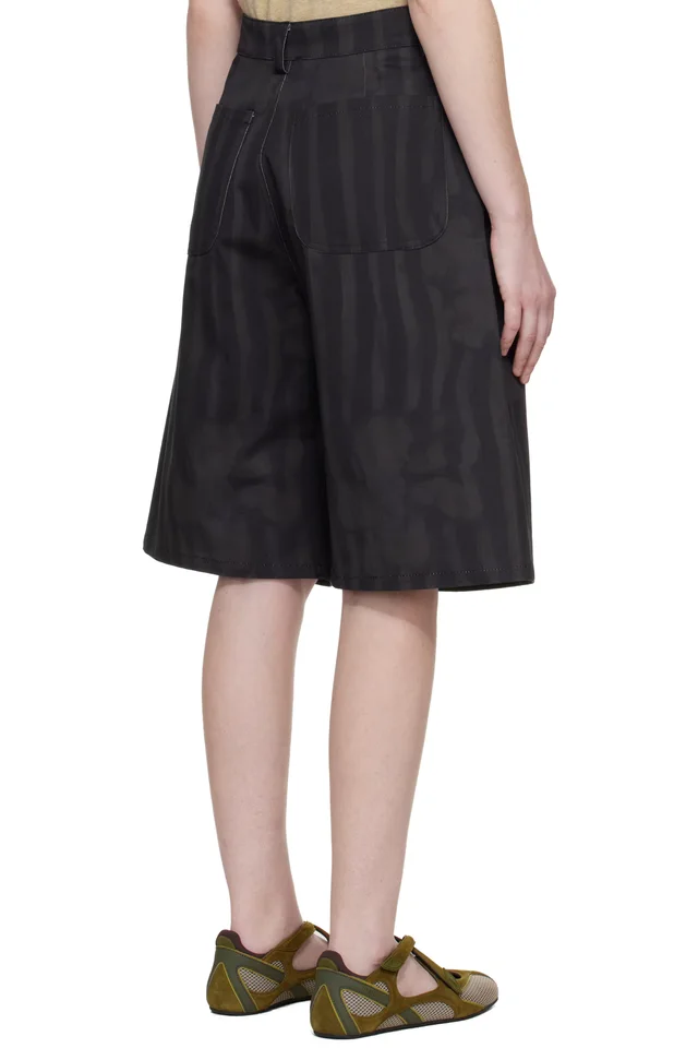 Collina Strada Black Catchfly Shorts, photo 3 of 3 from SSENSE