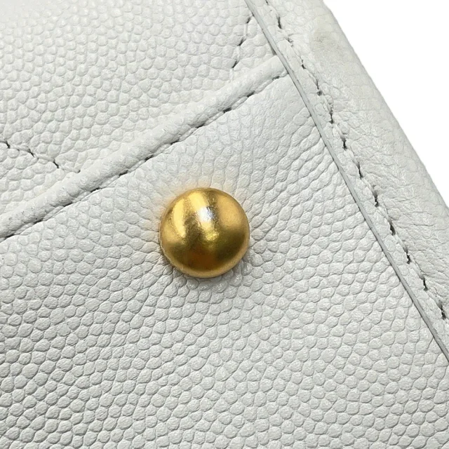 Chanel Stitch Pocket CCTote Bag WhiteAS5417 Caviar Leather in Caviar leather from GALLERY RARE, photo 12 of 19