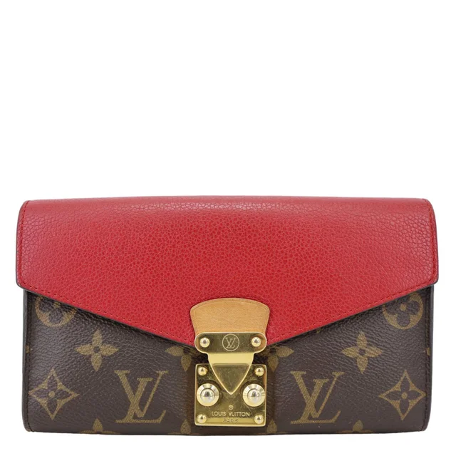 Louis Vuitton Pallas Monogram Canvas Wallet Red in Red Coated canvas from Dallas Designer Handbags