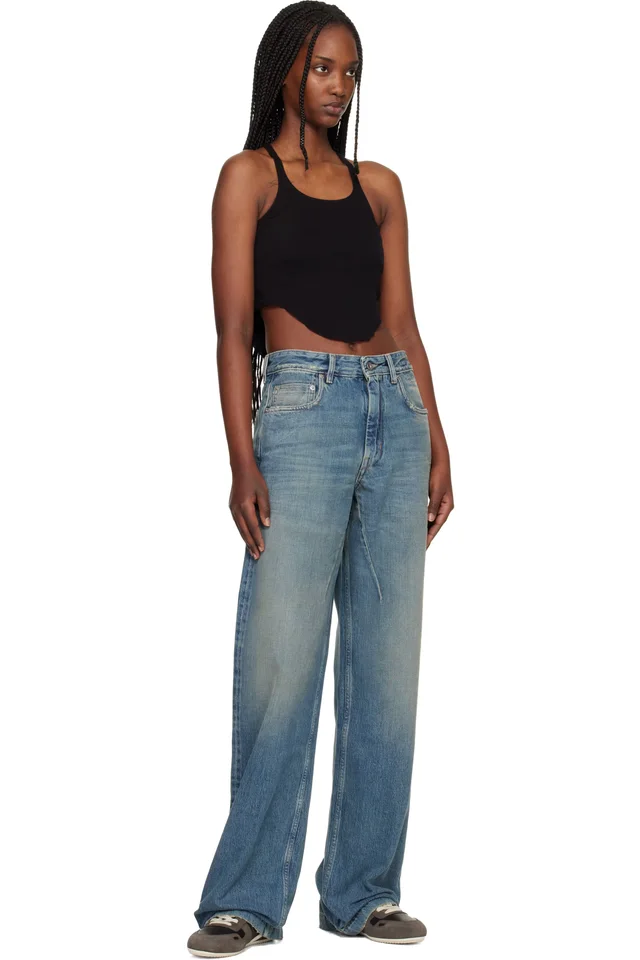 Rick Owens DRKSHDW Blue Temple Geth Jeans, photo 4 of 4 from SSENSE