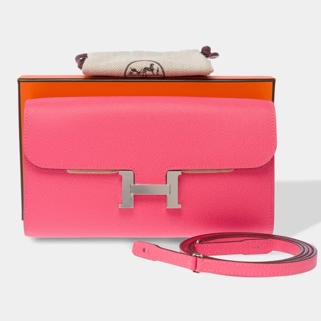 Sac Hermes Constance En Cuir Rose - 103527 Pink in Pink Epsom leather from HEWI