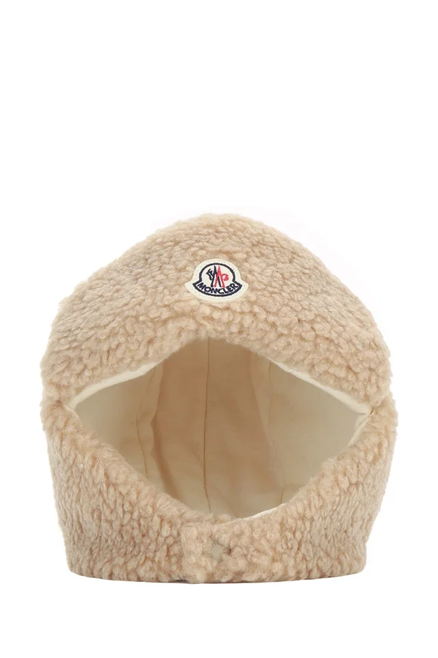 Moncler Hat Textured Wool Winter — Beige in Beige Wool from HEWI