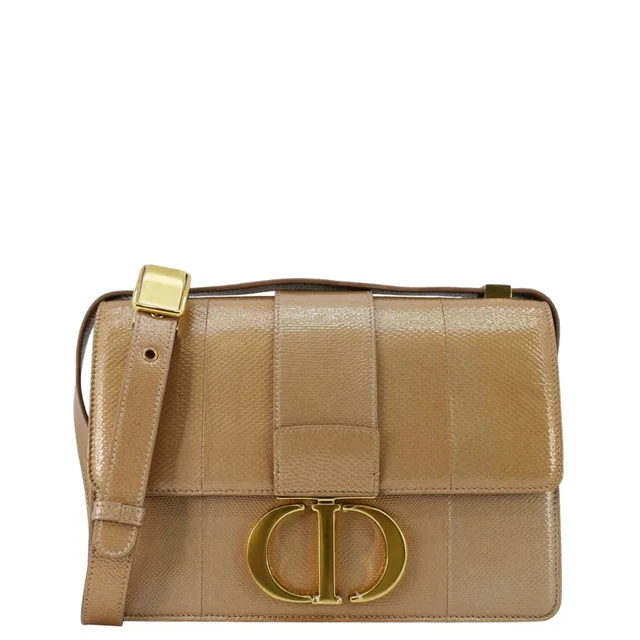Dior 30 Montaigne Flap Leather Crossbody Bag Brown in Brown Leather from Dallas Designer Handbags