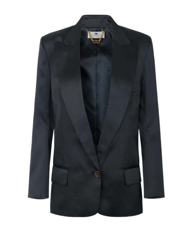 Elisabetta Franchi Satin Single-Breasted Blazer from SENSER, photo 1 of 1