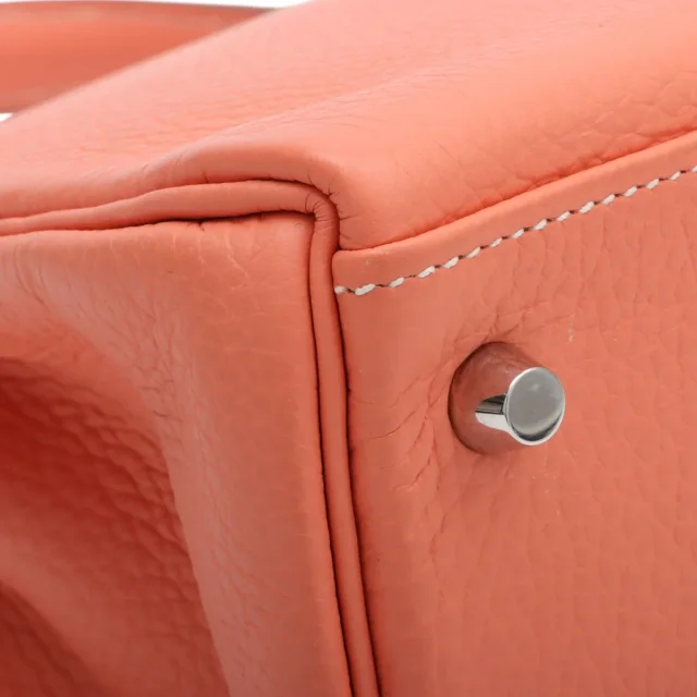 Hermès 2013 Kelly 28 Crevette in Clemence leather from VINTAGE QOO TOKYO, photo 11 of 16