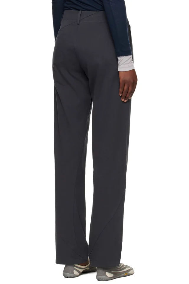 POST ARCHIVE FACTION (PAF) Gray Stream Trousers, photo 3 of 4 from SSENSE