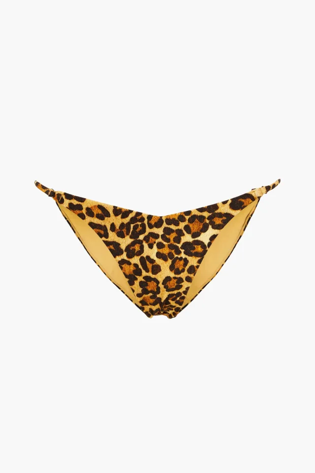 Leopard-Print Low-Rise Bikini Briefs in Multicolor, image 1 of 1 from THE OUTNET