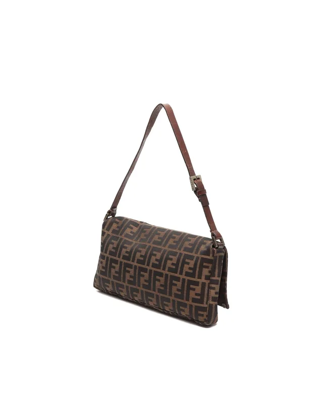 Fendi Zucca Metal Trim Baguette Bag in Canvas from A Retro Tale, photo 3 of 8
