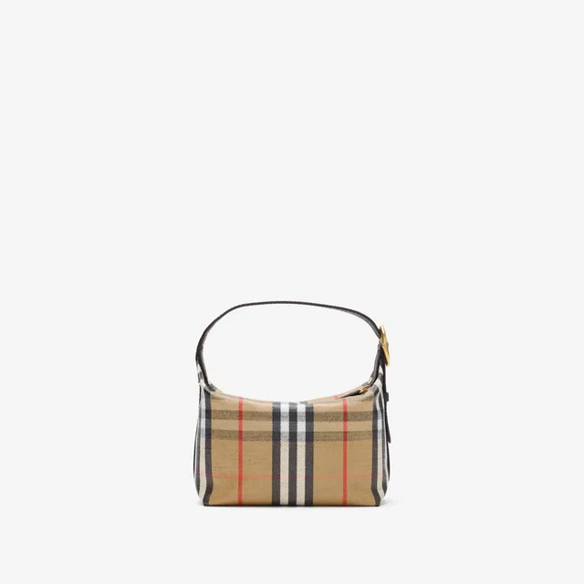 Burberry Burb Shoulder Bag — Beige Canvas With Leather Trim in Beige Canvas from HEWI