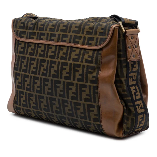 Brown Fendi Zucca Canvas FF Messenger Bag in Brown Canvas from Designer Revival, photo 2 of 2