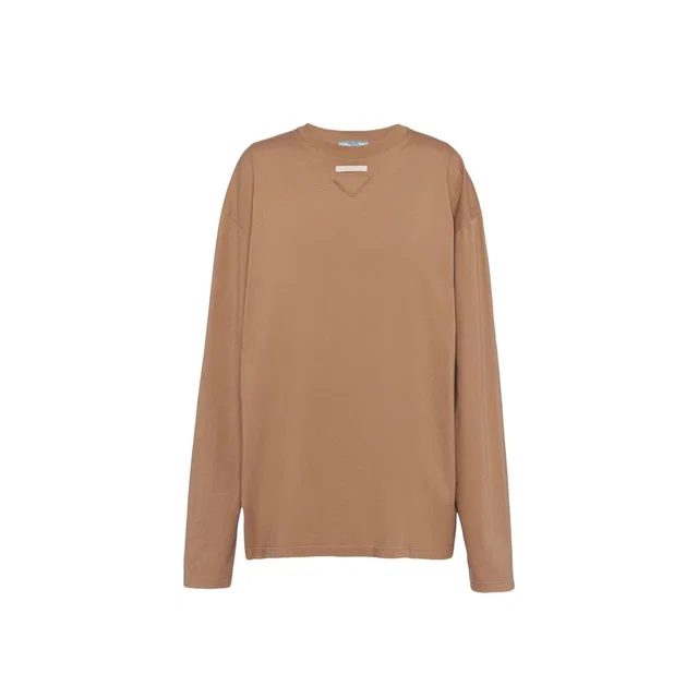 Prada Brown Cotton T-Shirt in Brown from HEWI