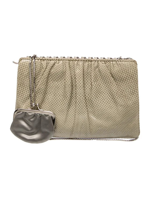 Judith Leiber Embossed Leather Evening Bag Vintage in Leather from The RealReal, photo 4 of 6