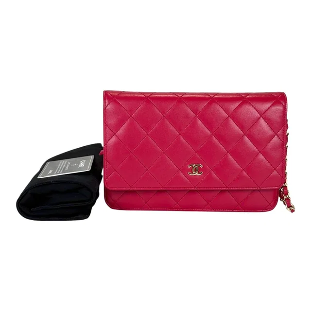 Chanel Classic Flap WOC Red Lambskin Bag in Red Lambskin from Luxury Promise