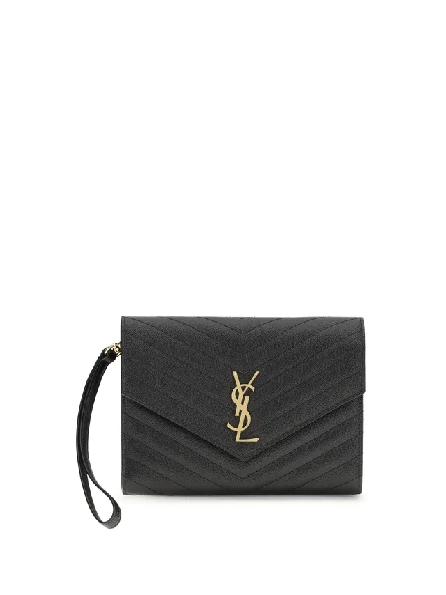 Saint Laurent Quilted Calf Leather Wallet — Black Bos Taurus in Black Calfskin from HEWI
