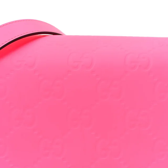 Gucci GG Rubber effect Super Mini Bag Pink in Pink Calfskin from FASHIONPHILE, photo 8 of 10