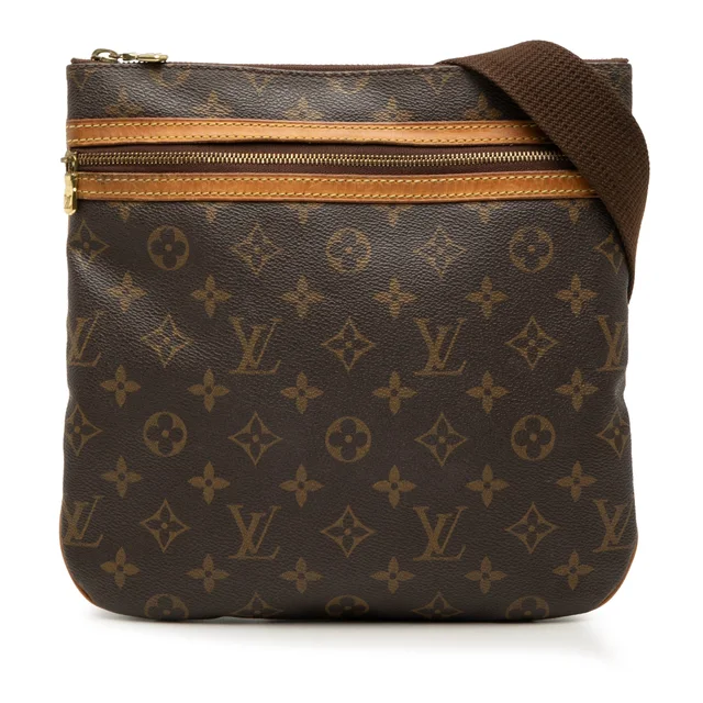 Brown Louis Vuitton Monogram Bosphore Pochette Crossbody Bag in Brown Coated canvas from Designer Revival