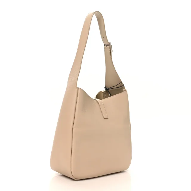 Saint Laurent Smooth Calfskin Small Le 5 A 7 Soft Hobo Sea Salt in Calfskin from FASHIONPHILE, photo 3 of 9