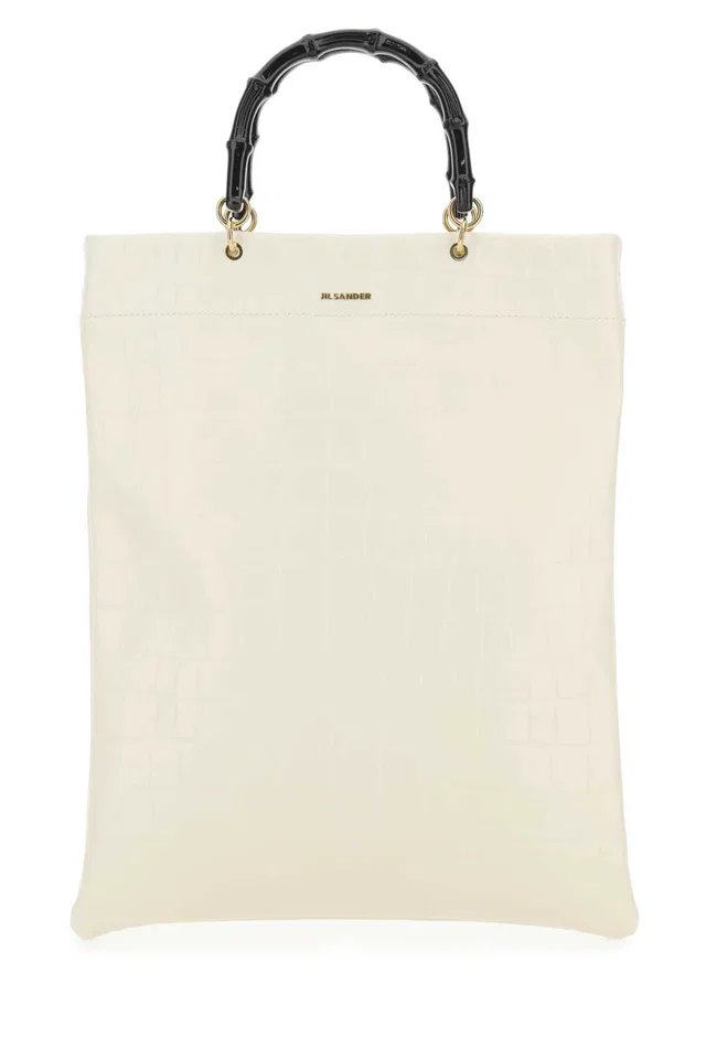 Jil Sander Shoulder Bag — White in White Leather from HEWI