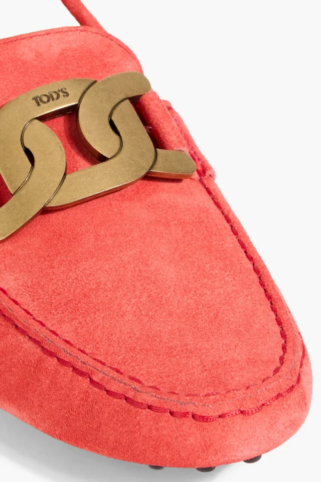 Tod's Logo-Embellished Suede Loafers, photo 4 of 4 from THE OUTNET