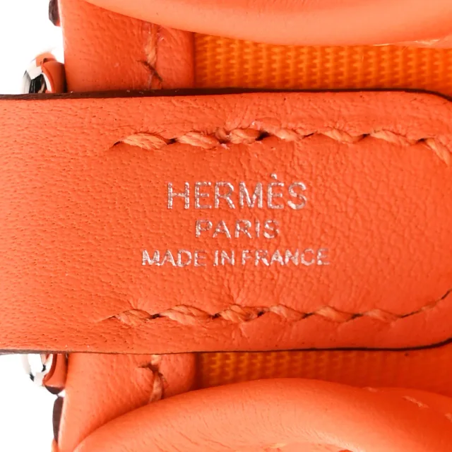 Hermès Toile Officier Swift Neo Evelyne TPM Feu Jaune D'Or Orange Minium in Orange Swift leather from FASHIONPHILE, photo 6 of 11