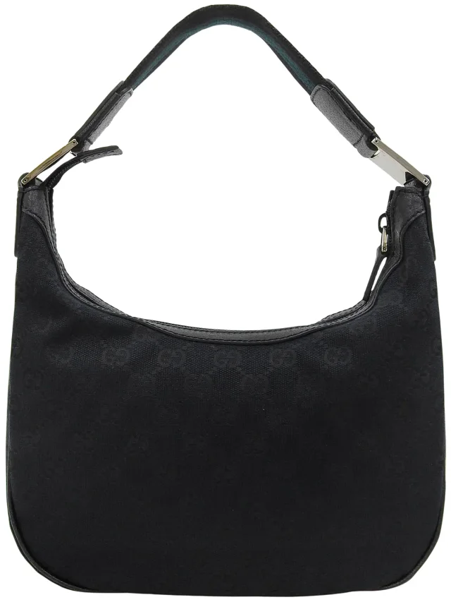 Gucci Canvas GG pattern one-shoulder bag, black from VINTAGE QOO TOKYO, photo 2 of 10