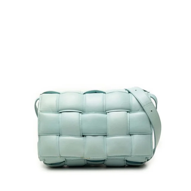 Bottega Veneta Leather Intrecciato Shoulder Bag in blue Woven leather from Poshmark