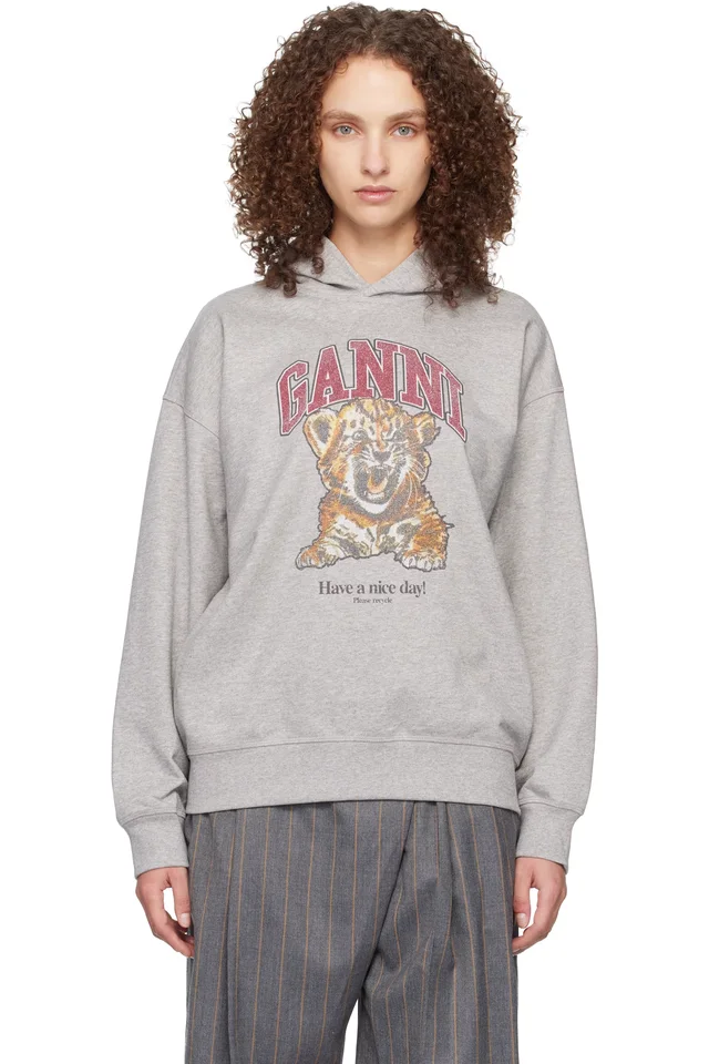 Gray Tiger Hoodie