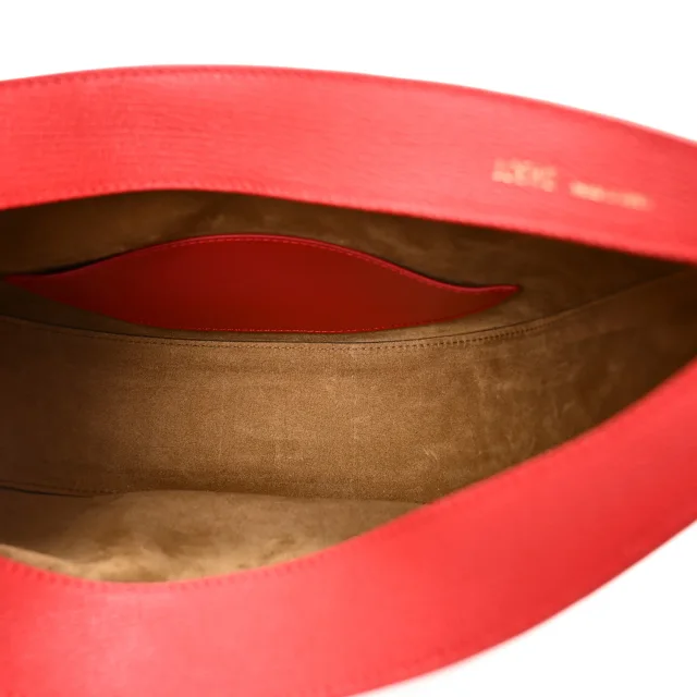Loewe Satin Calfskin Jacquard Luna Bag Scarlet Red in Red Calfskin from FASHIONPHILE, photo 5 of 9