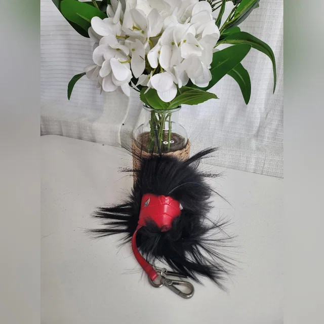 Fendi Pom Bag Charm in red|black from Poshmark