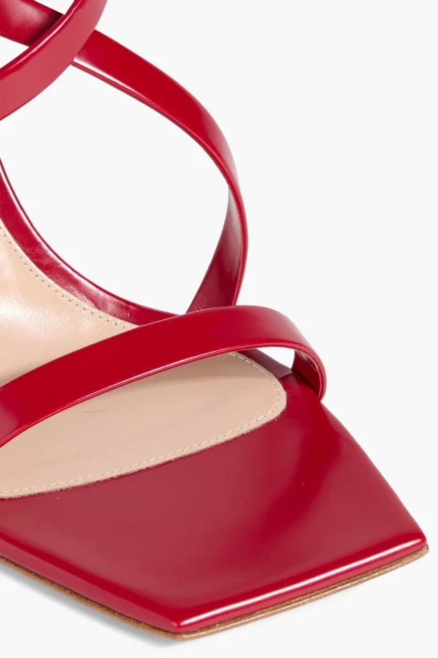 Gianvito Rossi Lindsay Leather Sandals in Red, photo 4 of 4 from THE OUTNET