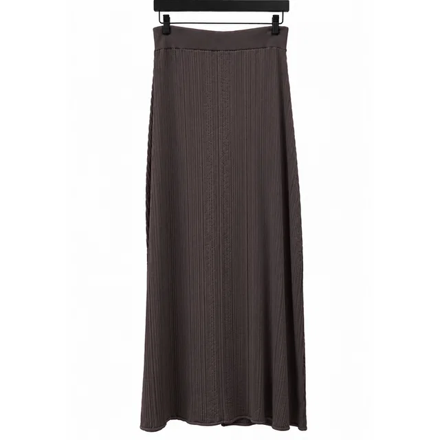 The Row Centella Silk Ribbed Skirt in Silk from Clotheshorse Anonymous