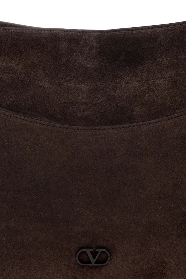 Valentino Logo Suede Shoulder Bag, photo 5 of 6 from SENSER