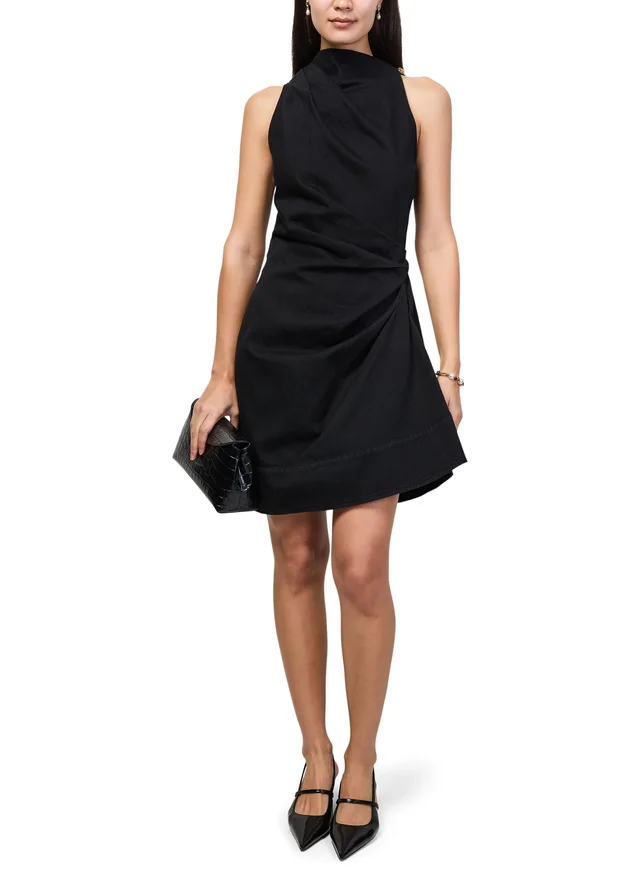 MCQUEEN Denim mini dress in Black 100% cotton, photo 6 of 6 from 24S (US)