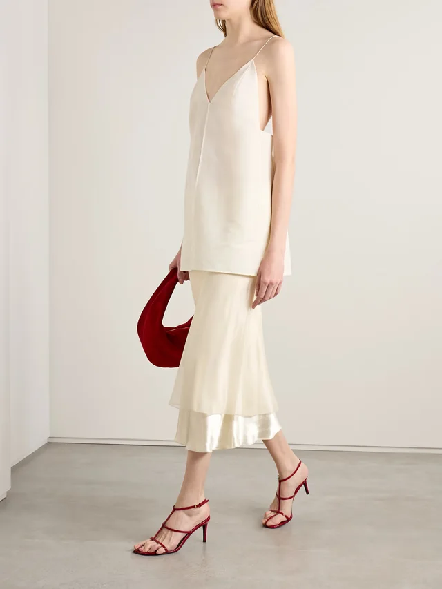 KHAITE Talsie silk and cotton-blend organza tank in White, photo 2 of 2 from NET-A-PORTER (Canada)