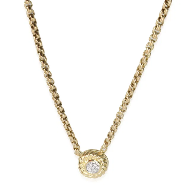 Diamond Cookie Necklace In 18k Yellow Gold 0.07 CTW | David Yurman | Buy at in Yellow from Truefacet