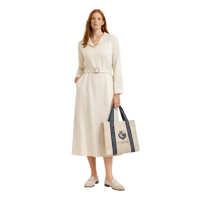 Loro Piana WINKY MATT SILK DRESS (dress) in Beige Silk from Luxury Promise
