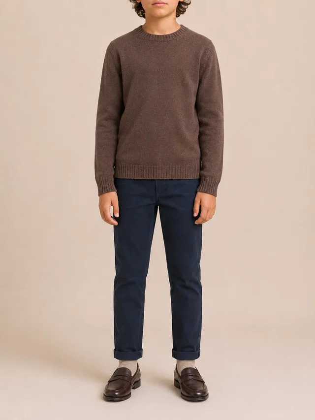 Loro Piana Kids Brown Baby Cashmere Jumper Size 10 years in Brown Cashmere from Sellier