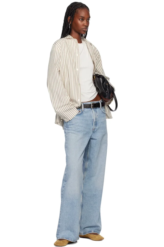 AGOLDE Blue Low Slung Baggy 30.5" Jeans, photo 4 of 4 from SSENSE