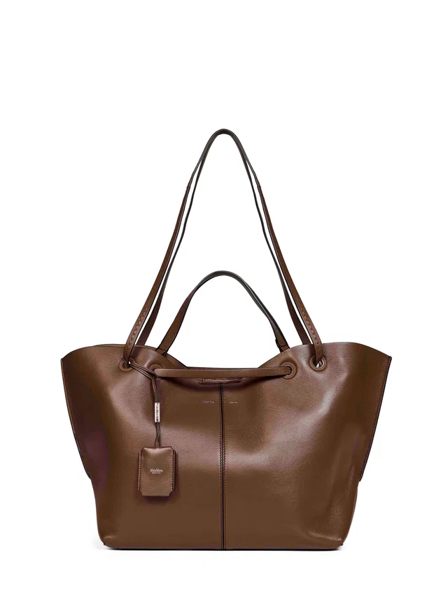 Max Mara Double-Handle Polyamide Tote Bag — Brown in Brown Nappa leather from HEWI