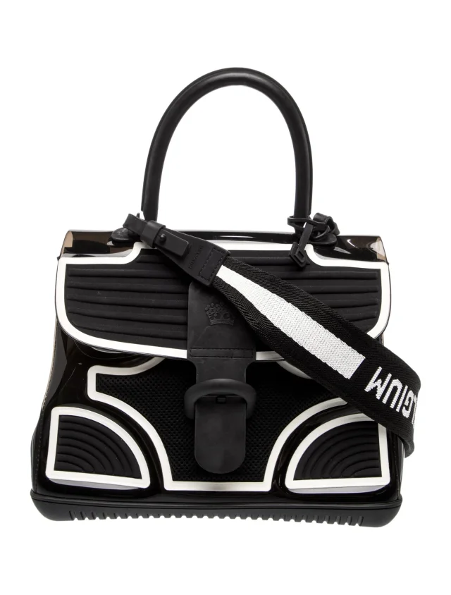 Delvaux PVC Top Handle Bag in black from The RealReal