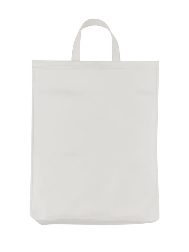 Acne Studios Embossed Logo Tote Bag — White Polyurethane in White from HEWI