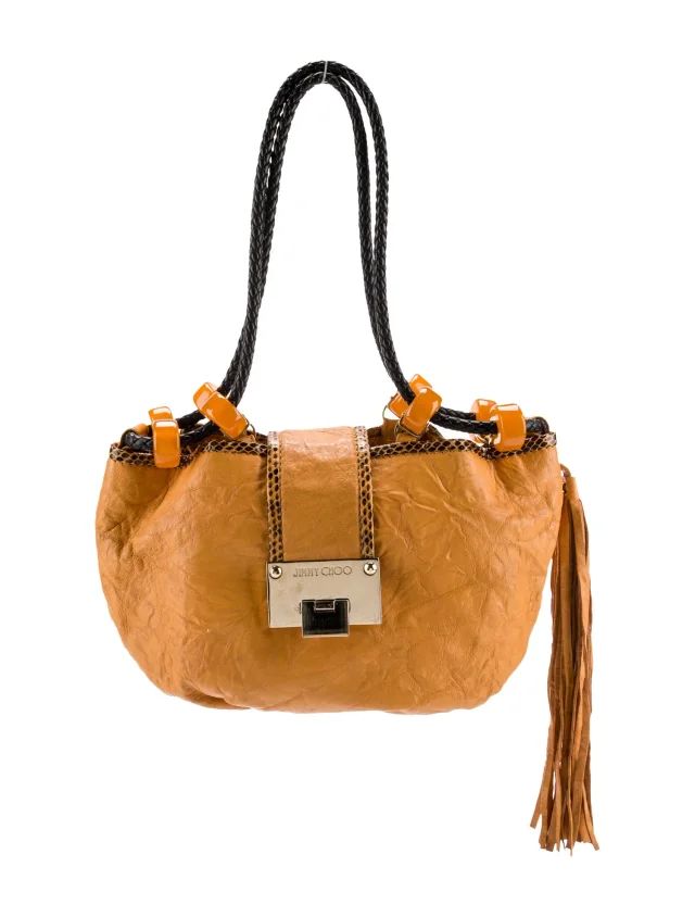 Jimmy Choo Top Handle Other bag in Orange Suede from The RealReal