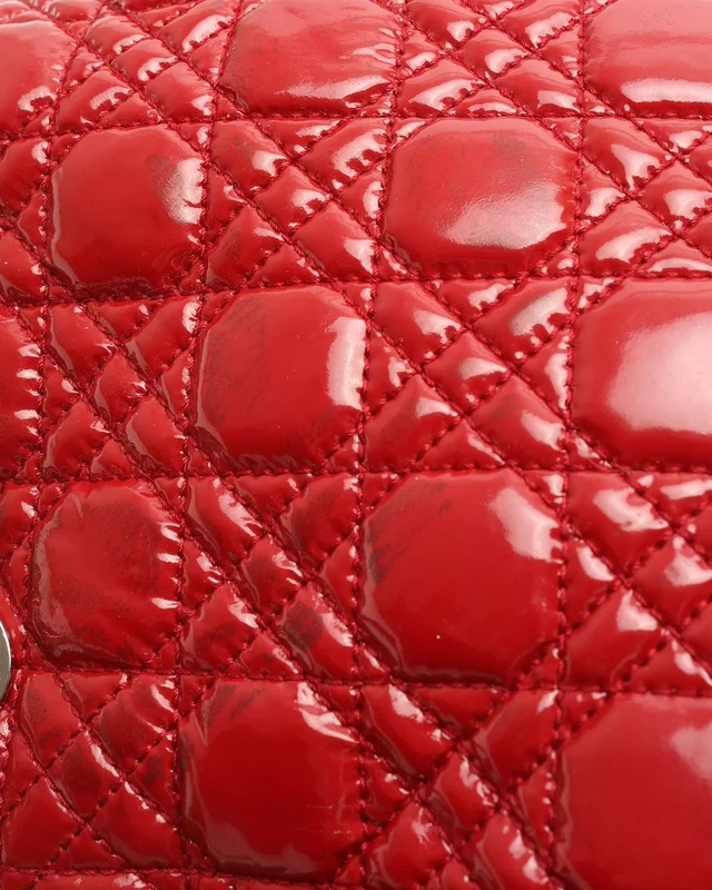 Dior Large Cannage Patent Shopping Tote Bag in Patent leather from A Retro Tale, photo 6 of 11