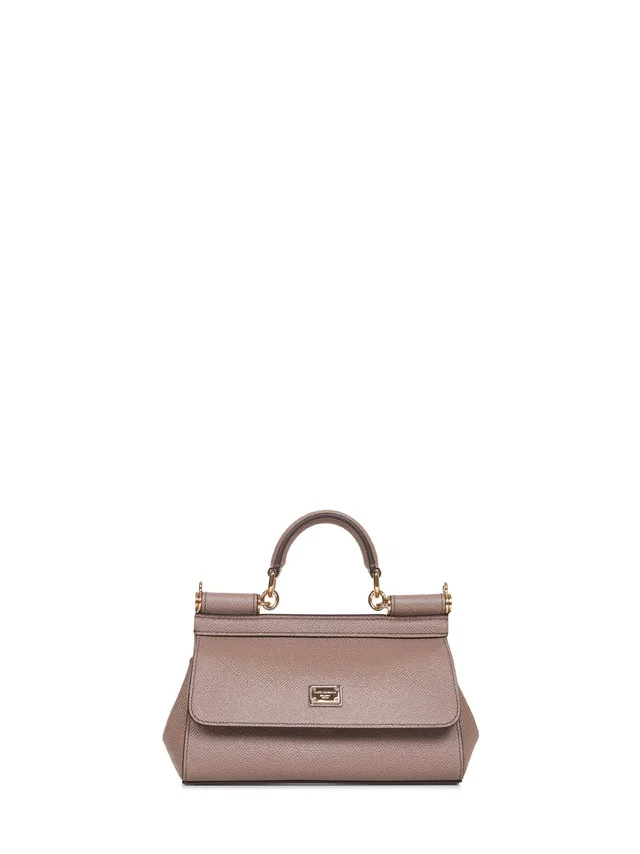 Dolce & Gabbana Sicily Top Handle Bag — Brown Calf Leather in Brown Calfskin from HEWI