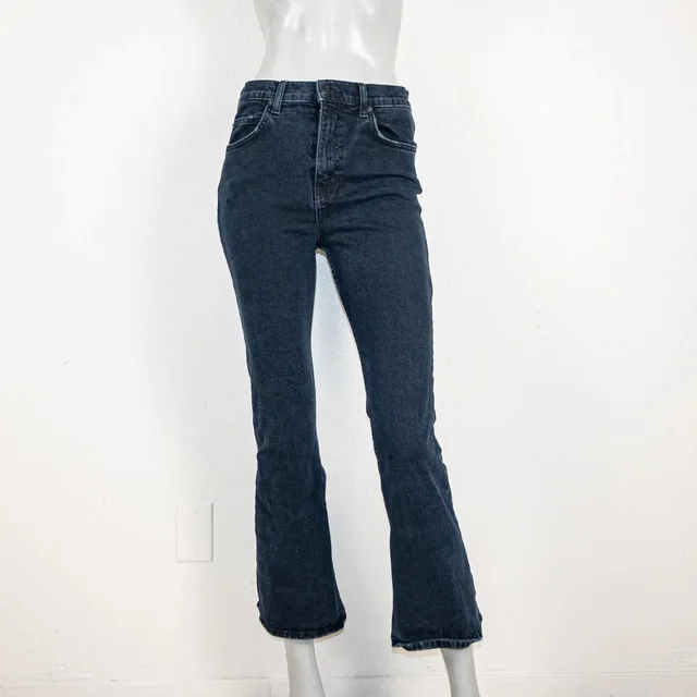 Proenza Schouler Size 29 Cropped Flare Jeans Dark Wash in blue from Grailed