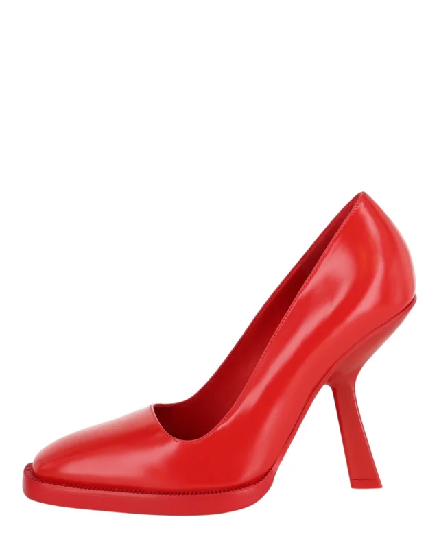 Salvatore Ferragamo Anser X5 Leather Pumps in red, photo 6 of 6 from ShopSimon
