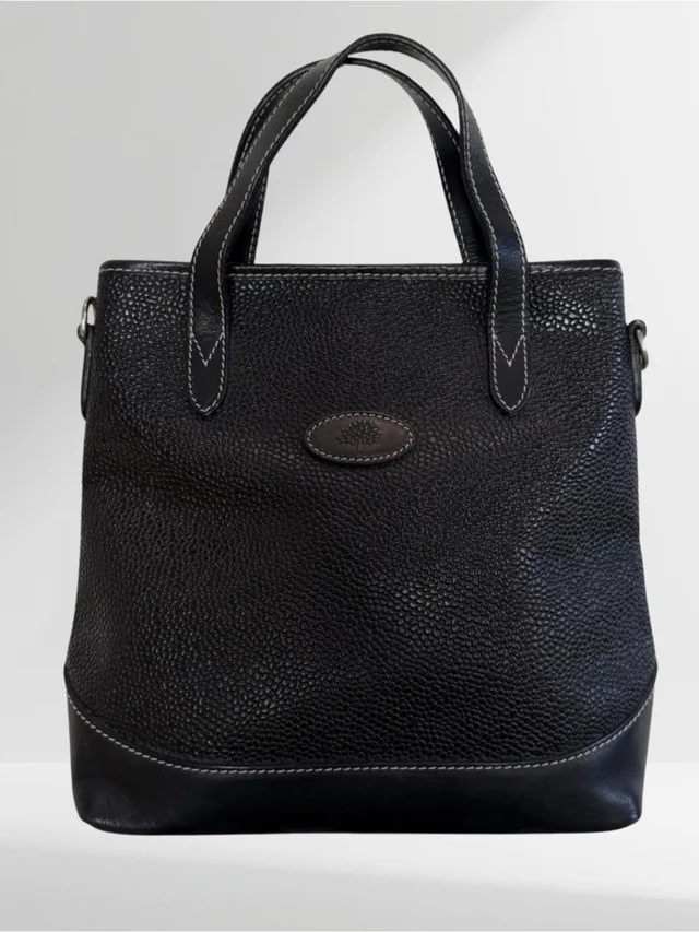 Mulberry Vintage Mini Bell Tote Bag Black Scotchgrain Pebble Leather Coin Purse in black Leather from Poshmark