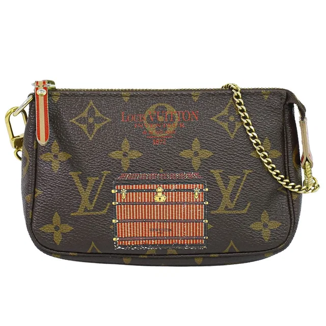 Louis Vuitton Mini Pochette Accessoires Trunk & Lock Monogram Pouch Handbag in Coated canvas from The Reluxe