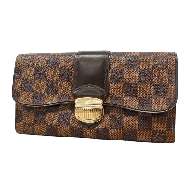 Louis Vuitton Wallet Damier Portefeuille Sistina Ebene in Brown from The Reluxe